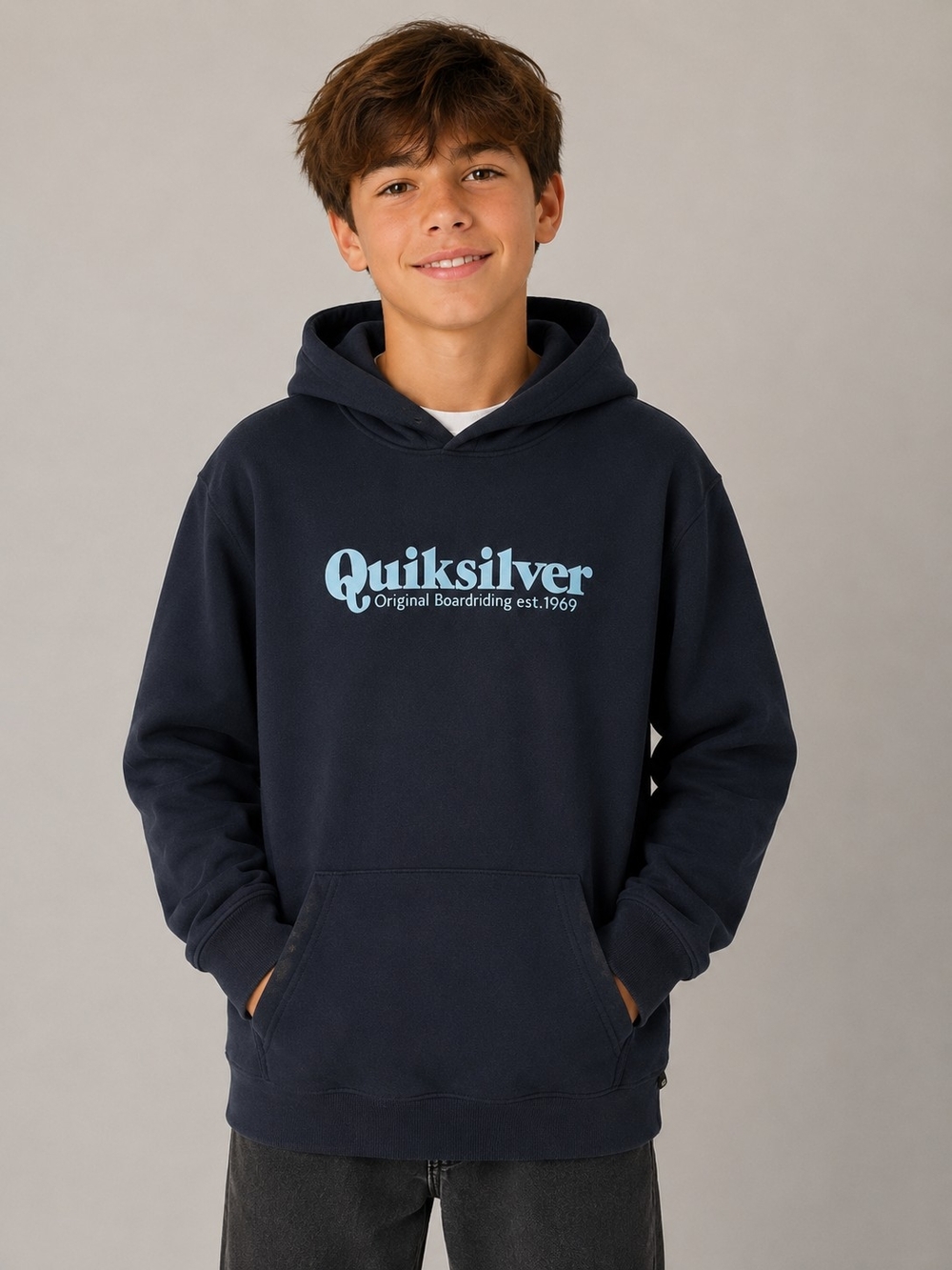 Quiksilver Boys Youth Logo Hoodie – XL 14–16
